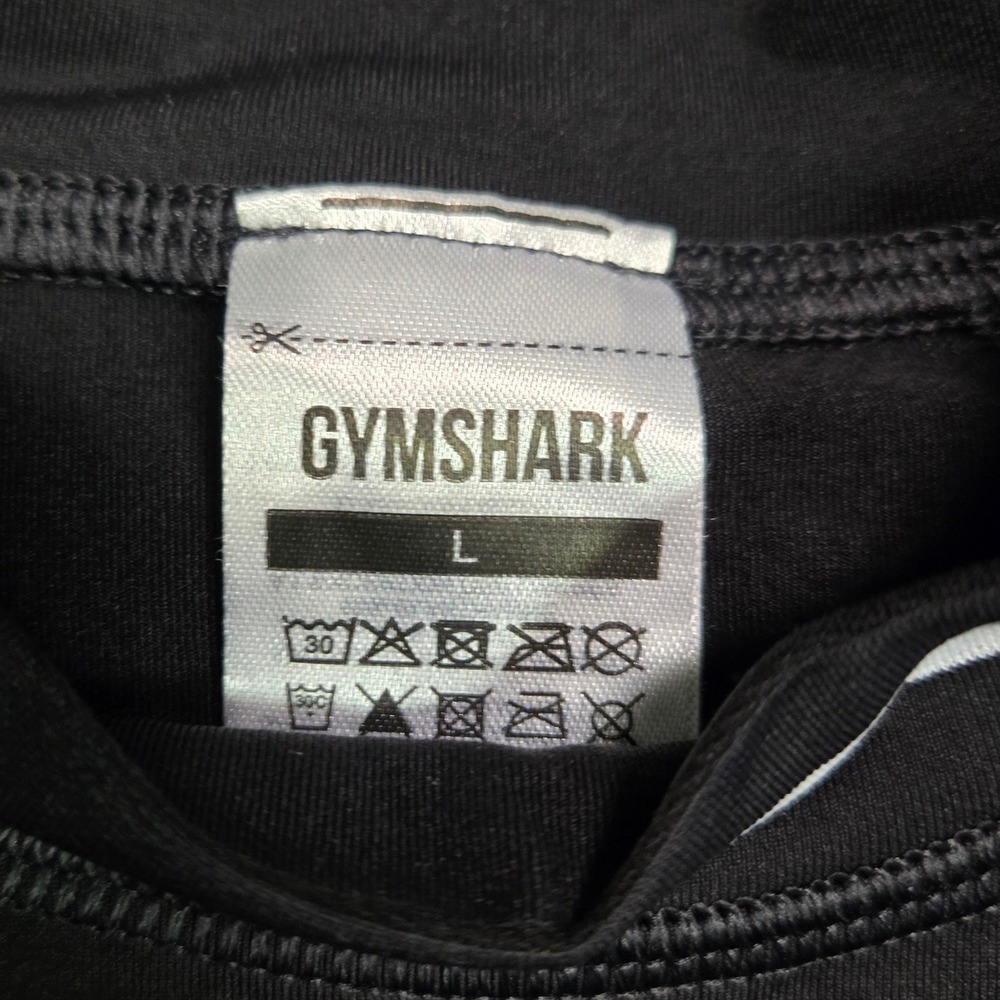 Gymshark Contrast Seamless Midi T-Shirt Womens Large Black White Mock Neck - Picture 4 of 9